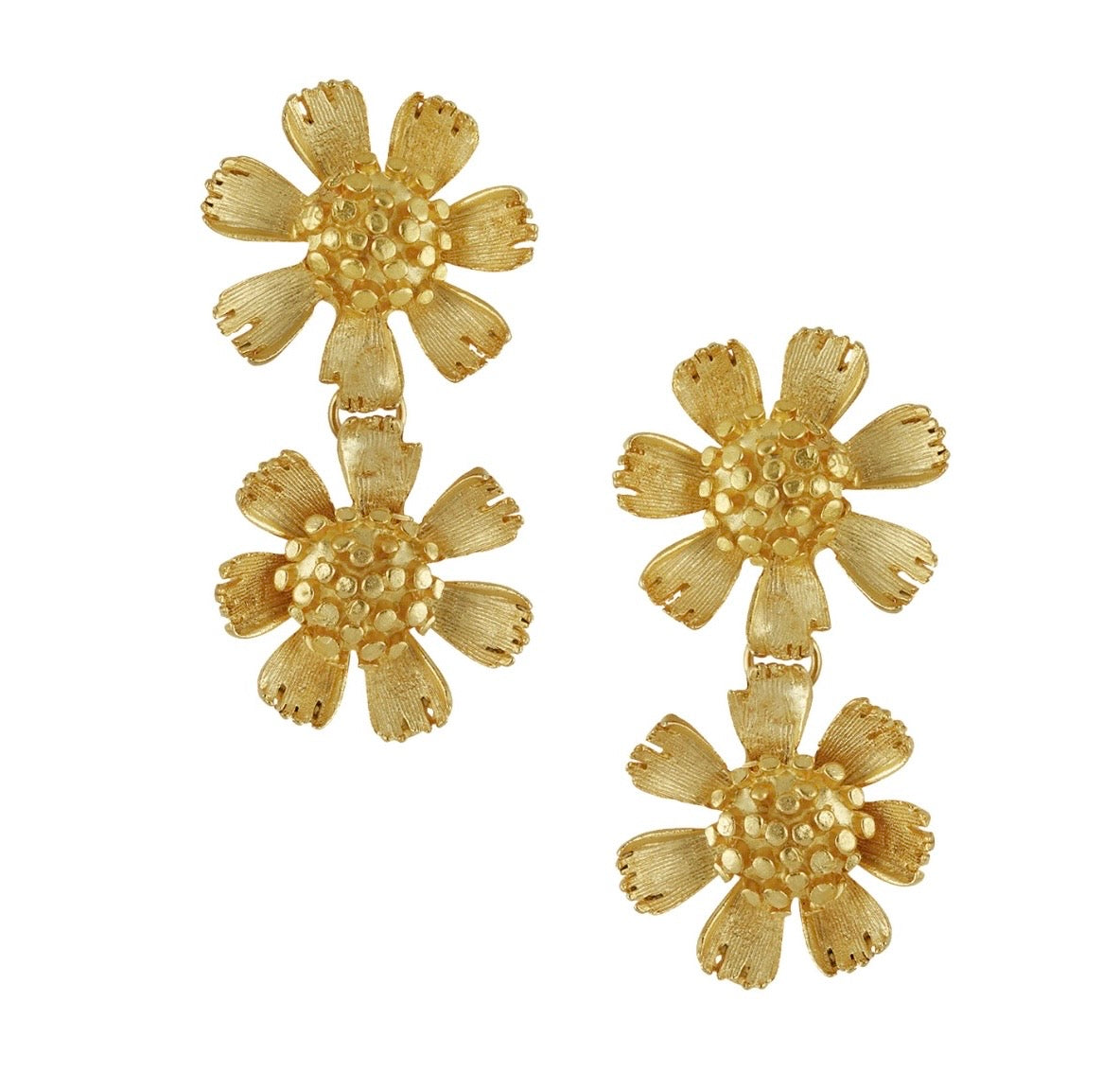 Doubled up Buttercups Statement Earrings