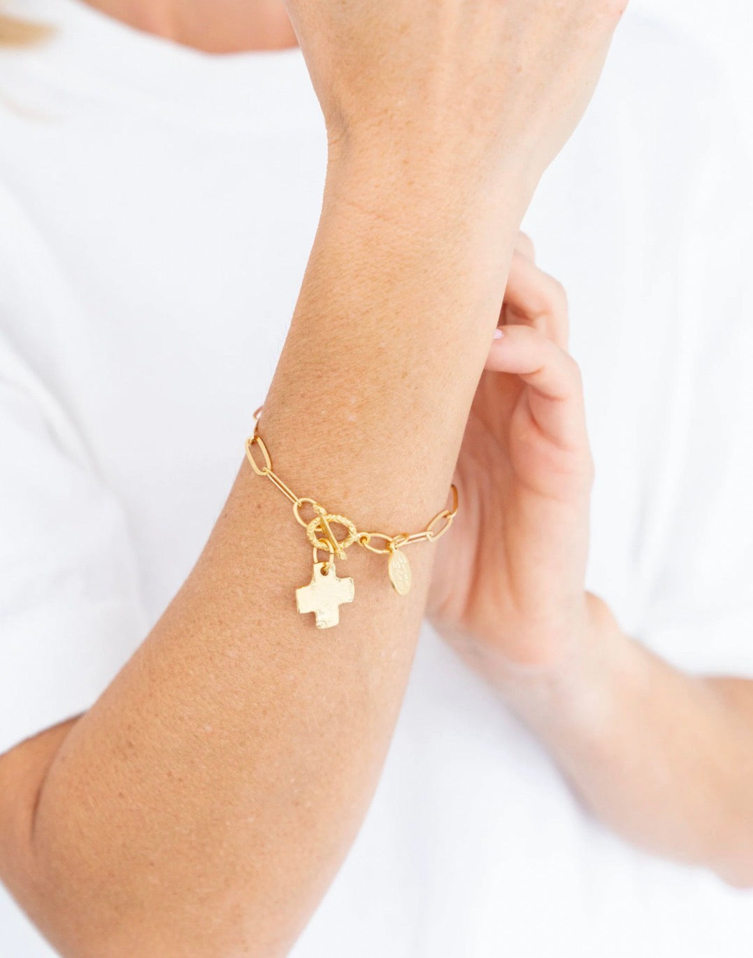 Cross Paperclip Bracelet