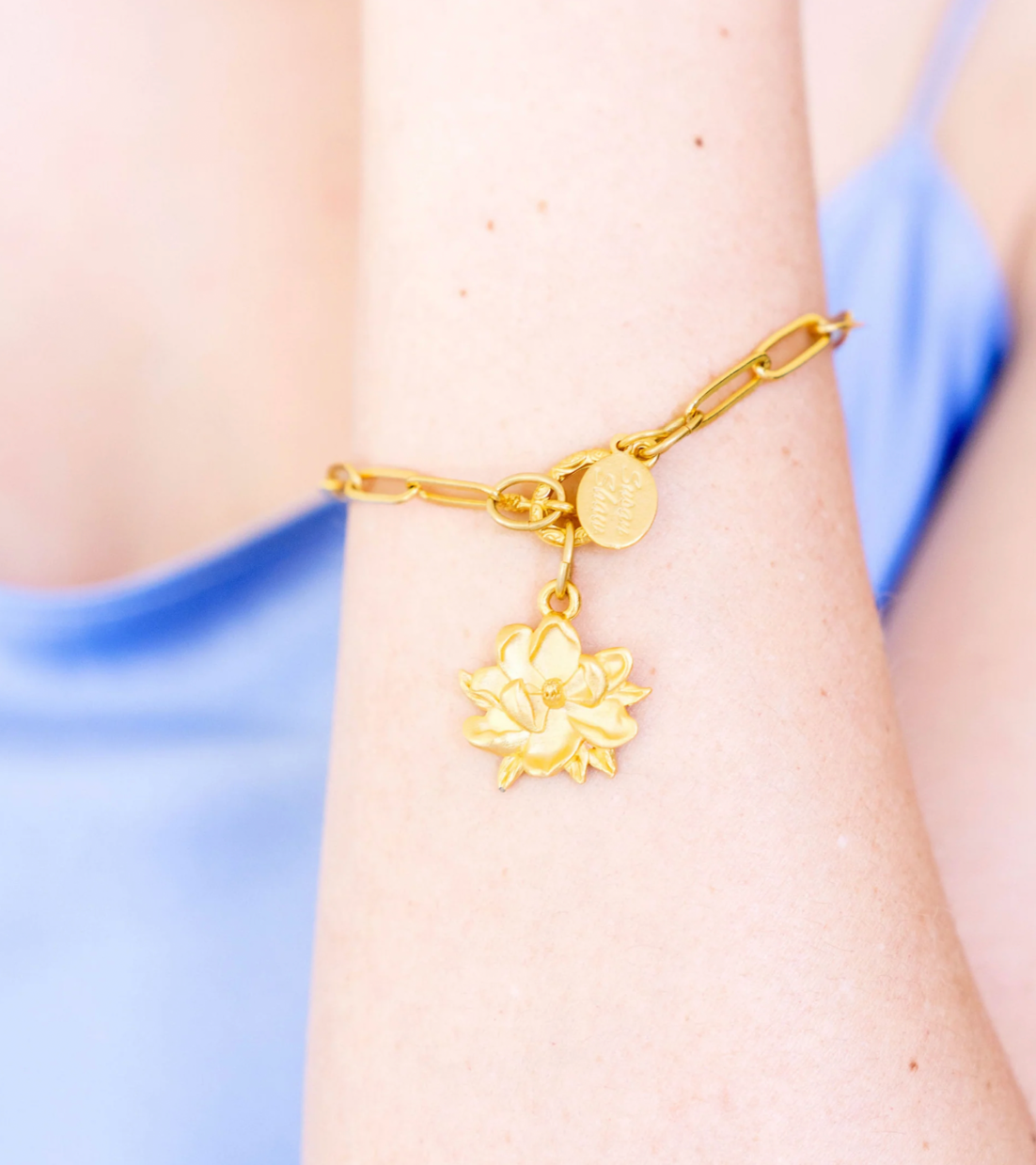 Magnolia Paperclip Bracelet