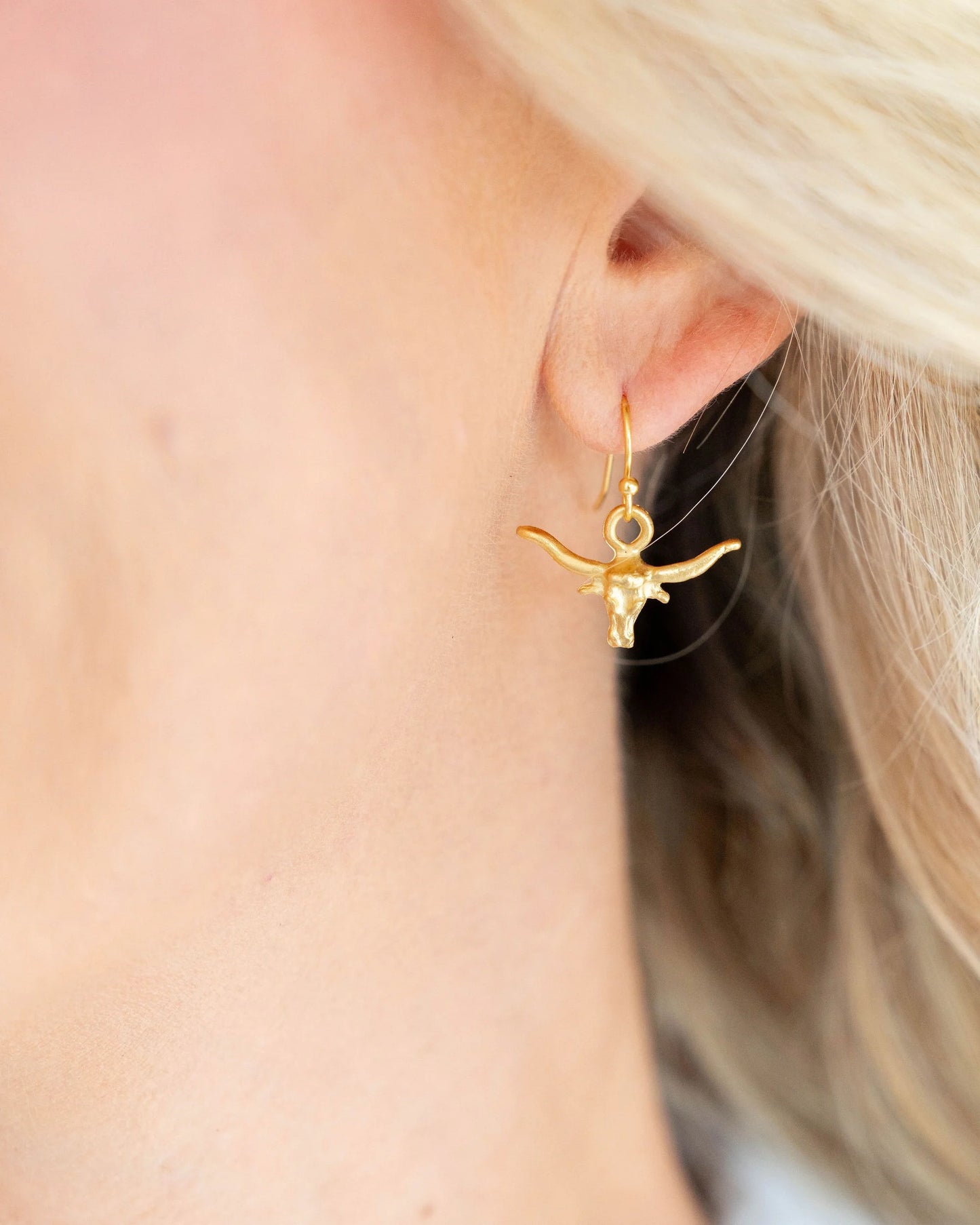 Mini Longhorn Drop Earrings