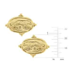 Tiger Intaglio Studs