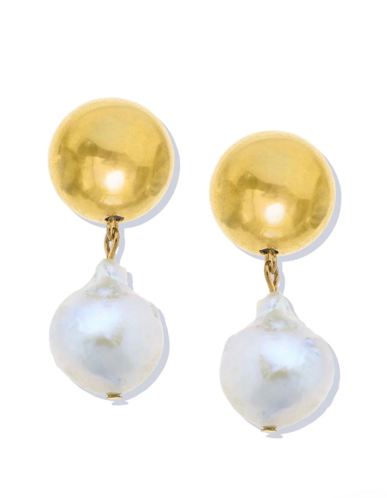 Margaret Baroque Pearl Drop Earrings