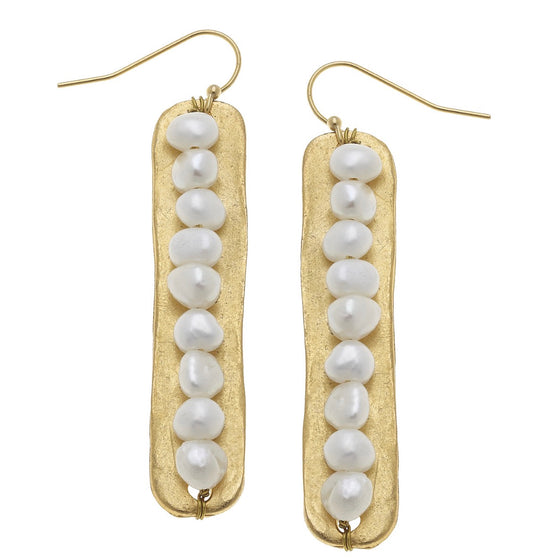 Freshwater Pearl Column Earrings