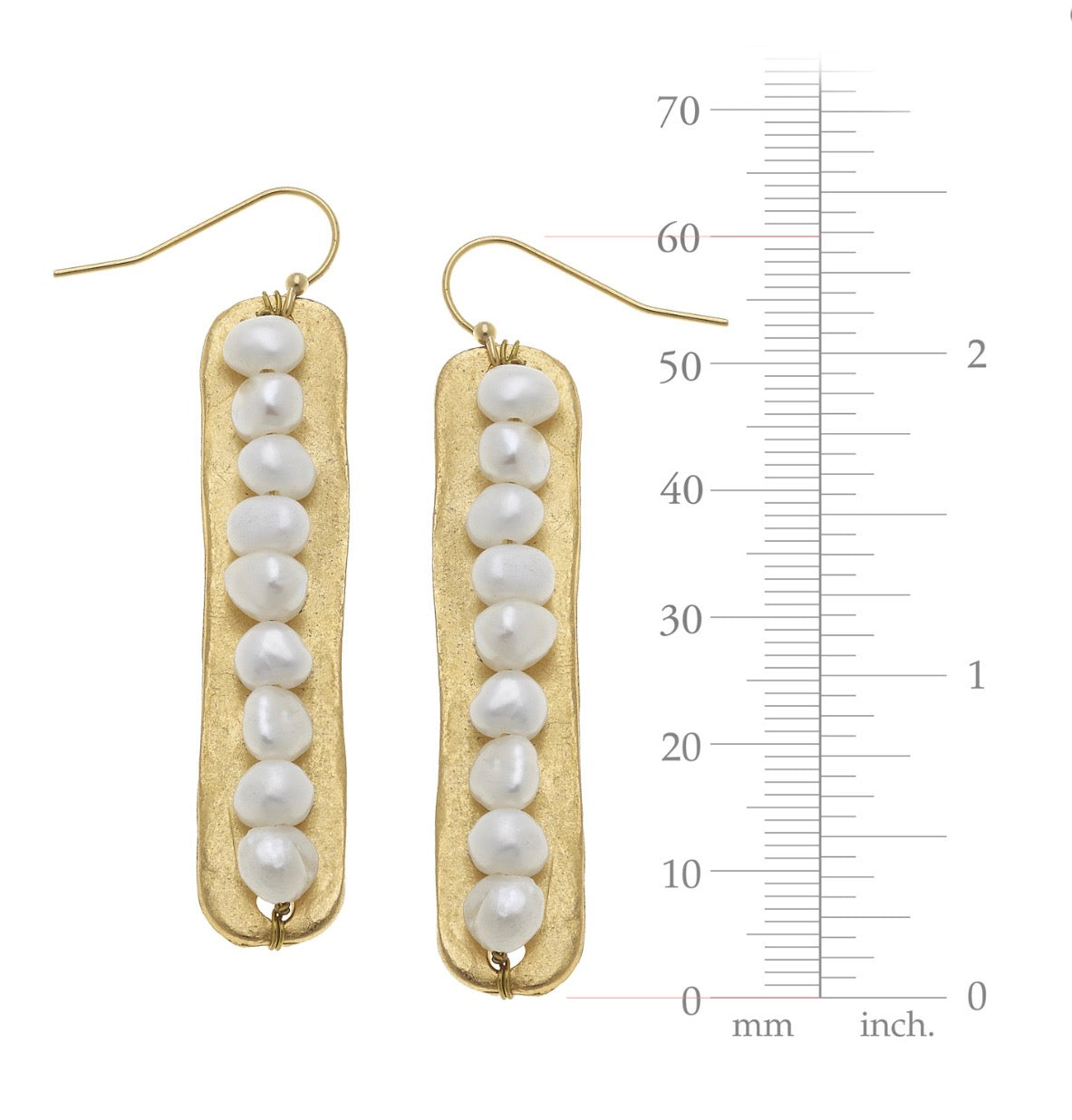 Freshwater Pearl Column Earrings