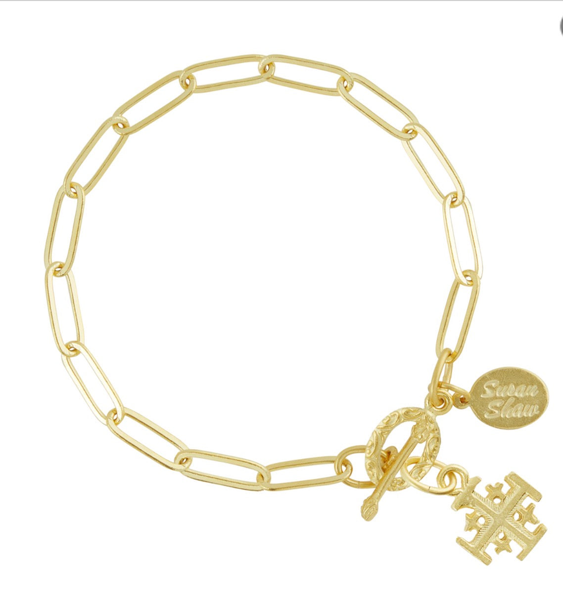 Jerusalem Cross Paperclip Bracelet