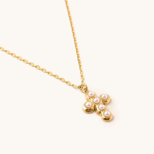 Pearl Cross Necklace